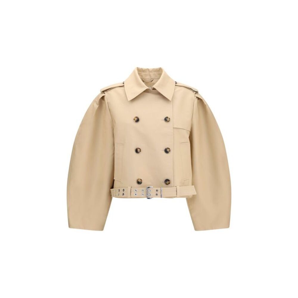Ganni Beige Cotton Women's Jacket